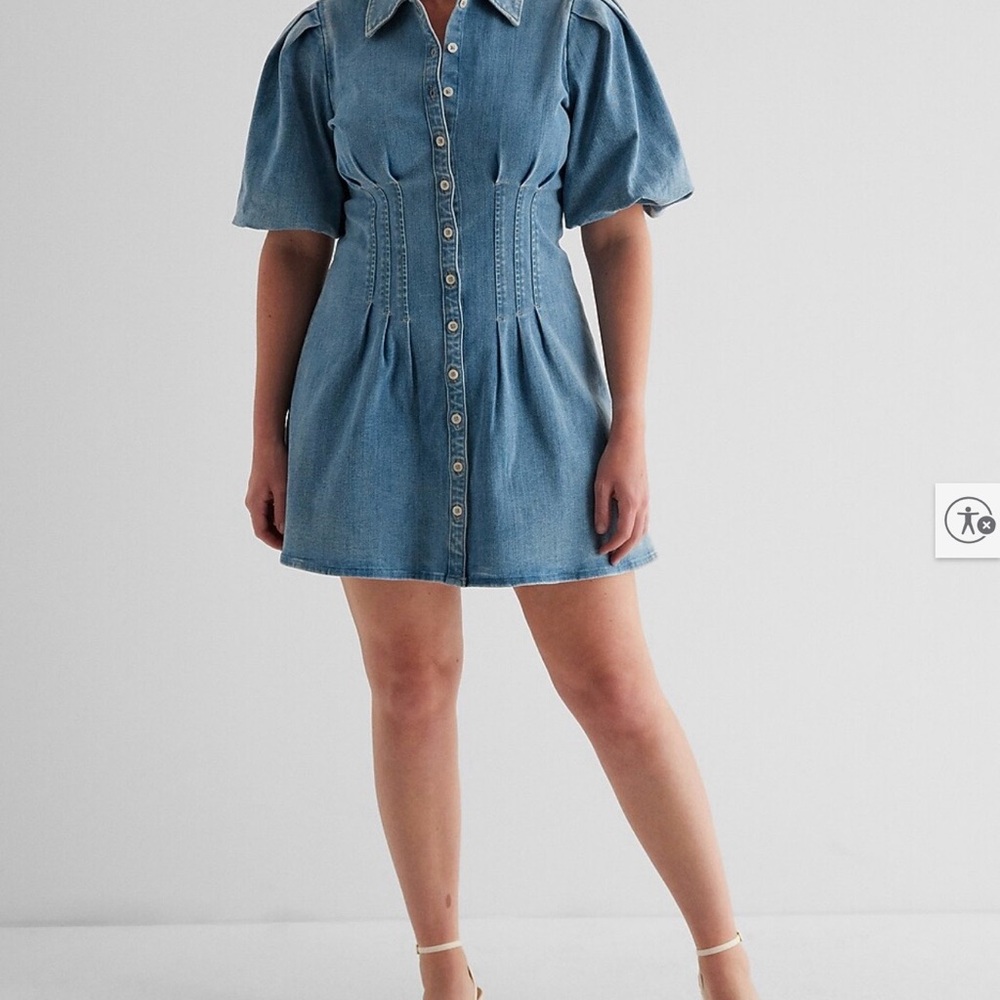 Express Blue Denim Mini Dress